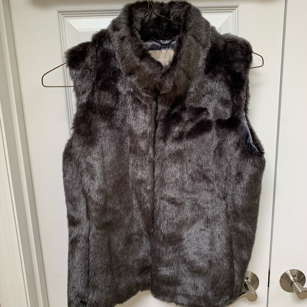 Faux fur vest.